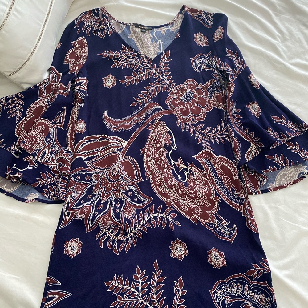 Ella Moss Riya Flutter Sleeve Dress sz XS